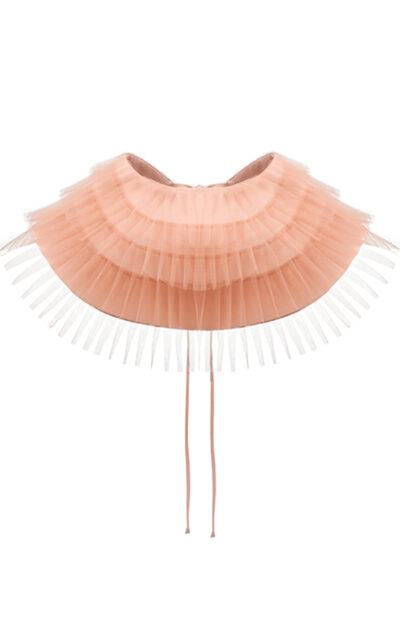 DETACHABLE RUFFLE COLLAR BEIGE