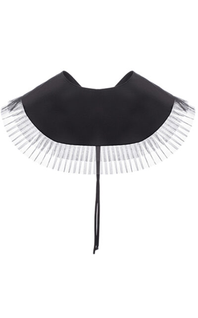 DETACHABLE RUFFLE COLLAR BLACK