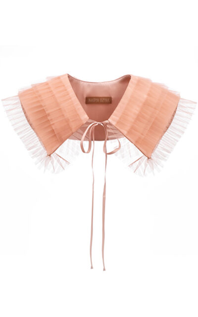 DETACHABLE RUFFLE COLLAR IN BEIGE