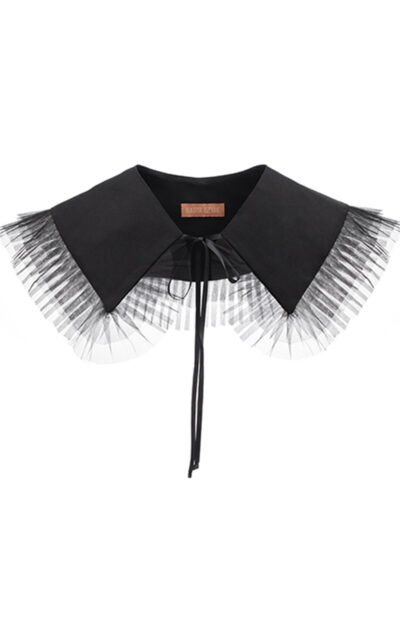 DETACHABLE RUFFLE COLLAR IN BLACK