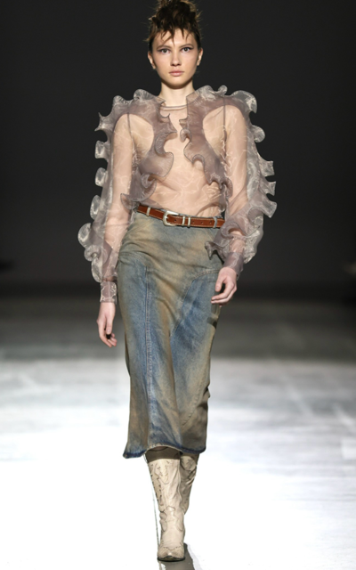 Rusty Denim Midi Skirt Nadyz Dzyak FW