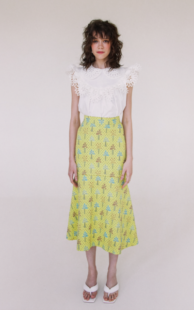 Jacquard Midi Skirt Yellow Nadya Dzyak