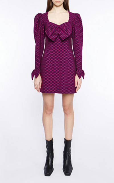 Jacquard Mini Dress With Bows Decor Nadya Dzyak