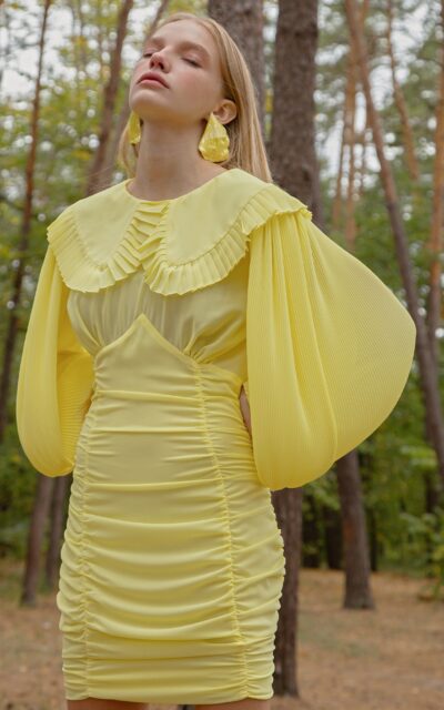 Peter-pan Collar Mini Dress