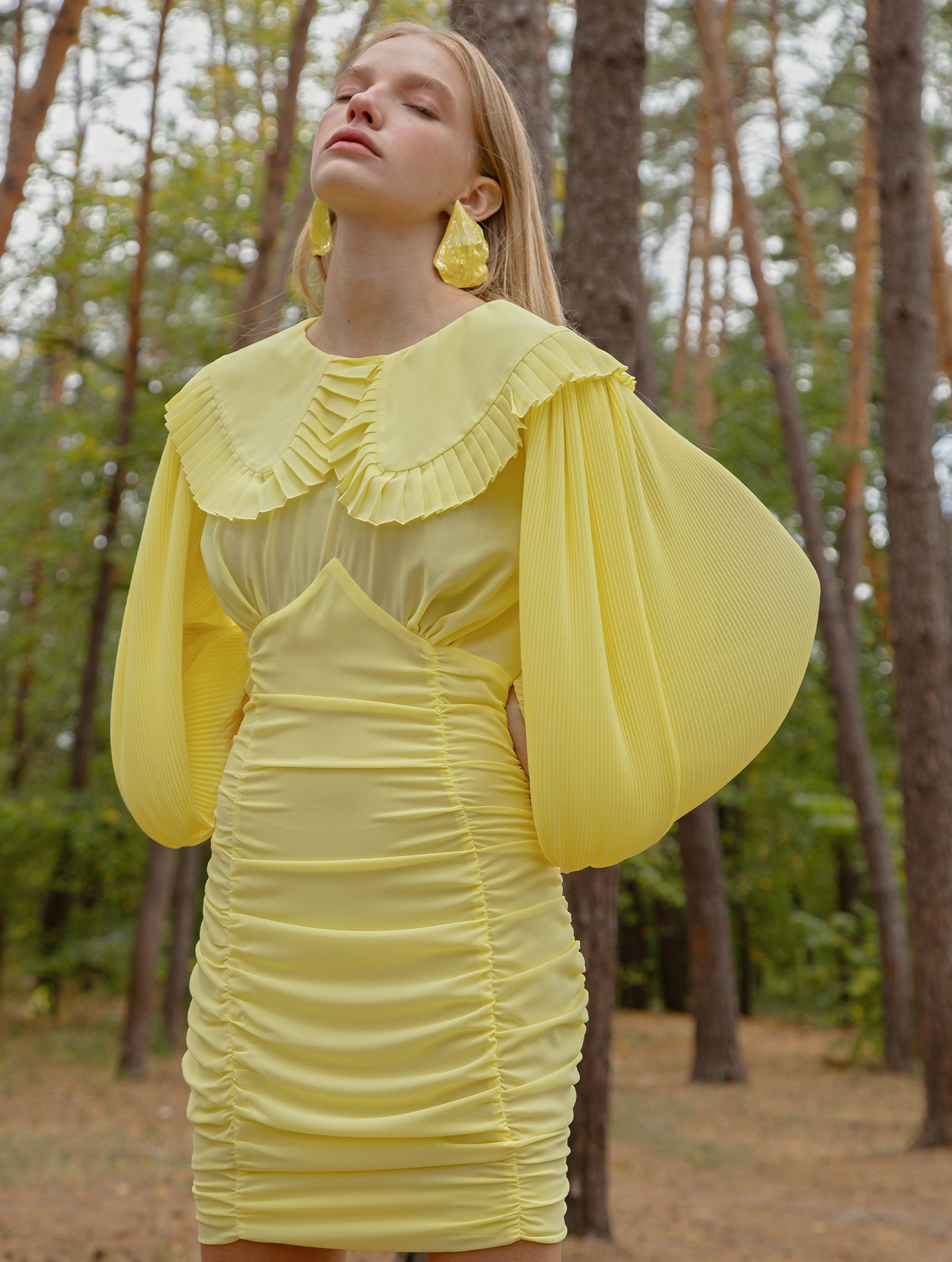 Peter-pan Collar Mini Dress