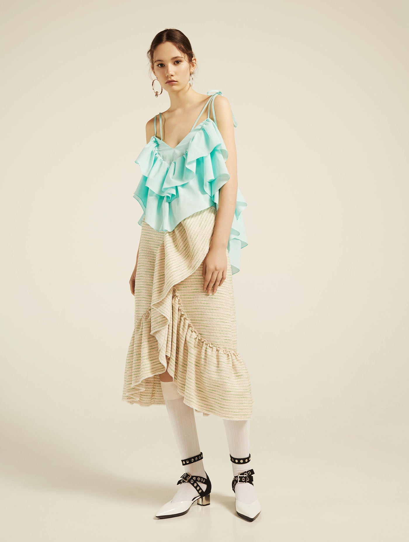 Tweed assymetric skirt