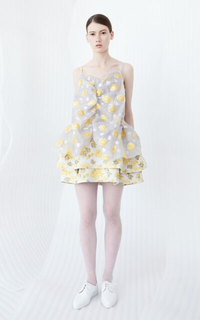 Жакардова двошарова мініспідниця-кльош